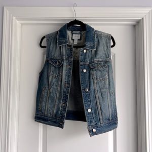 Forever 21 Distressed Denim Vest